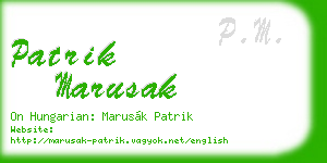 patrik marusak business card